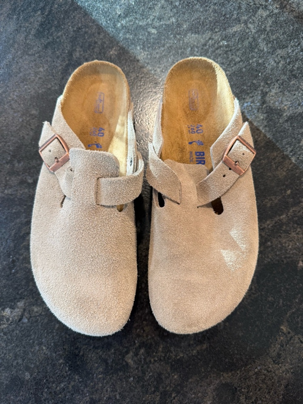 Birkenstock Women's Boston Suede Clog - Light Beige